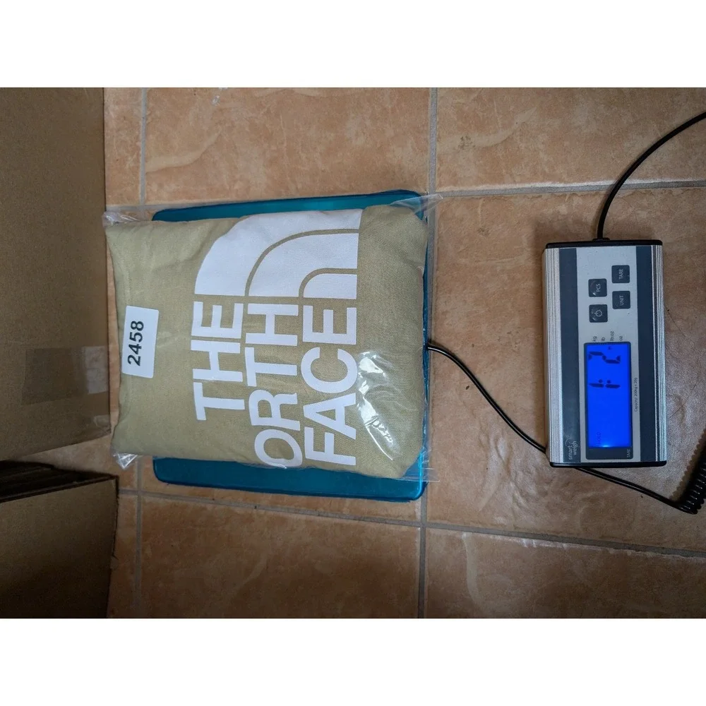 The North Face Fleece Hoodie‎ Tan Beige Graphic Logo Pullover Men's Size L